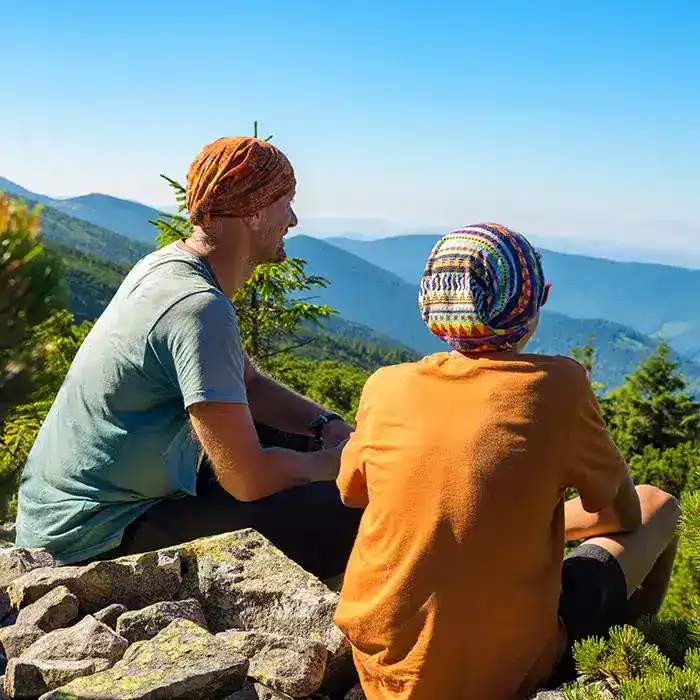 mentor and youth mountain